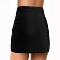 thumbnail image 3 of Aofany Women's Super High Waist Swim Shorts swimsuit skirt,solid color Shirred Tummy Control Swimwear Tankini Bikini Bottoms, 3 of 4