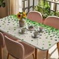 thumbnail image 3 of St. Patrick's Day Table Cloths for 4 Foot Rectangle Tables, Spring Lucky Shamrocks Leaves Retro Country Patio Waterproof Elastic Fitted Tablecloths, Washable Rectangular Table Cover for Camping, 3 of 8