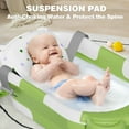 thumbnail image 2 of Collapsible Baby Bathtub for Newborn with Thermometer & 1 Hooded Towel & 1 Soft Floating Cushion,Portable Travel Bathtub with Drain Hole, Durable Foldable Baby Tubs for Infants to Toddler, 2 of 4