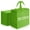 Green Fruit, variant on Reusable Non Woven Grocery Bags Coffee Color 50 Count
