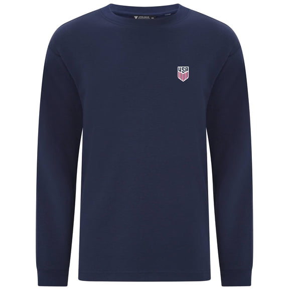 Men's Levelwear Navy USMNT Luxe Signature Long Sleeve T-Shirt