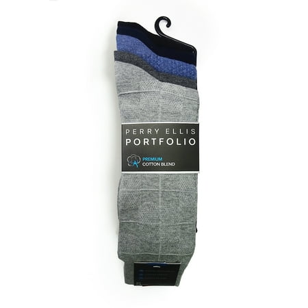Perry Ellis Portfolio Premium Cotton Blend 5 Pack Socks
