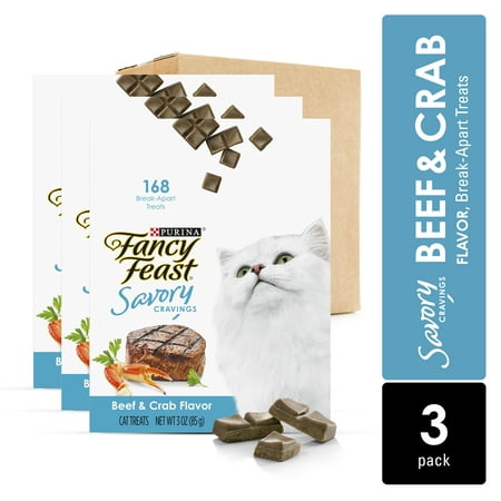 UPC: 0050000542994 | Fancy Feast Limited Ingredient Cat Treats  Savory Cravings Beef & Crab Flavor  9 oz. Box