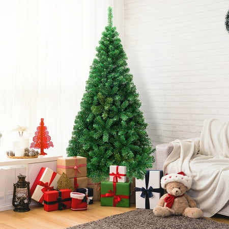 Gymax Green Holiday Season Artificial PVC Christmas Tree Indoor Outdoor Stand