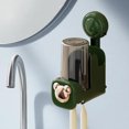 thumbnail image 6 of Space-Saving Suction Cup Toothbrush Organizer - Integrated Bathroom Wall Storage, 6 of 7