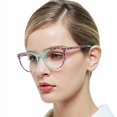 thumbnail image 2 of OCCI CHIARI Lunettes pour Femmes Lunettes de Mode Lentille Claire avec Charnière à Ressort, 2 of 4
