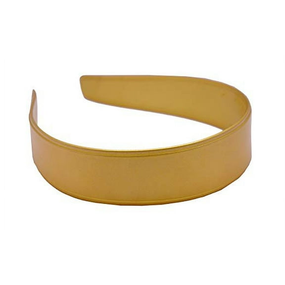 Parcelona French Band Golden Yellow Wide Flexible Celluloid Hair Headband