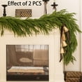 thumbnail image 3 of Guvpev 6FT Artificial Norfolk Pine Garlands, Real Touch Winter Christmas Pine Garland, Realistic Gradation Green Greenery Garland for Holiday, Mantle, Table, Indoor Outdoor Christmas Decorations, 3 of 16