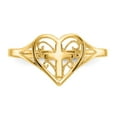 thumbnail image 5 of Primal Gold 10 Karat Yellow Gold High Polished Heart with Cross Ring, 5 of 6