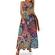 thumbnail image 1 of Vestido largo bohemio con estampado de cachemira y mandala azul, moderno, para la calle, largo, bohemio, con estampado de tirantes, talla grande 3XL 4XL, 1 of 7