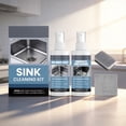 thumbnail image 4 of 2-in-1 Sink Cleaning Kit and Sealer Spray Removes Limescale Grease Stains for Kitchen Bathroom Sinks Stainless Steel Granite Quartz Composite Porcelain Waterproof Protection 200ml, 4 of 9