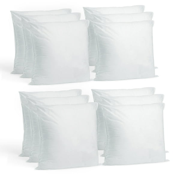 Hometex Canada Pillow Insert 16" x 16" Polyester Filled Standard Cover (12 Pack)