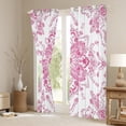 thumbnail image 3 of Manfei Boho Floral Blackout Curtains,Vintage Bohemian Flower Curtains Pack of 2 (38x45 Each),Pink White Window Curtains For Adults,Breathable Home Decor, 3 of 6