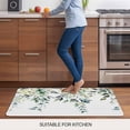 thumbnail image 5 of Eucalyptus Leaves Doormat Outdoor Entrance 18"x30", Watercolor Weeping Teal Botanical Absorb Moisture Dirt Door Mats, Non-Slip Rubber Backing Floor Mats Indoor, Low-Profile Front Door Rugs, 5 of 9