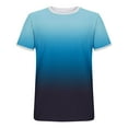 thumbnail image 5 of ZCFZJW Mens Ombre Shirts Casual Summer Short Sleeve Gradient Color Print Crewneck Basic Workout T-Shirts Loose Soft Cotton Pullover Tops Light Blue XXXL, 5 of 5