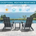 thumbnail image 4 of ATR ART TO REAL HDPE Plastic Resin Patio Adirondack Chair Set with Side Table, Dark Grey - 3 Pieces, 4 of 12