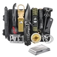 thumbnail image 1 of Kit de supervivencia 14 en 1, equipo y equipo de supervivencia, regalos para hombres, papá, marido, él, pesca al aire libre, caza, camping, aniversario, ideas de regalos de cumpleaños para él, adolesc, 1 of 5
