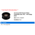 thumbnail image 2 of Accessory Belt Tension Pulley - Compatible with 1992 - 1994 Dodge B350 1993, 2 of 2