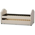 thumbnail image 4 of Bowery Hill Polyester Fabric Upholstered Daybed with Trundle in Beige, 4 of 8