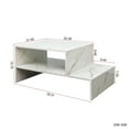 thumbnail image 3 of Kadyn Coffee Table, Center Table, Tea Table,Coffee Table with Unique Architectural Shape,White, 3 of 7