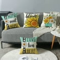 AdXKenry Black Pillow Cases 1PC Summer Sunflower Print Farmhouse Pillow