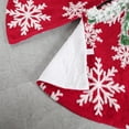 thumbnail image 4 of Mouliraty Red Christmas Tree Skirt with White Snowflake Pattern Design, 35.42 inches/48.03 inches, Perfect for Christmas Decorations and Gifts, 4 of 7