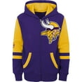 thumbnail image 2 of Youth Purple Minnesota Vikings Colorblock Full-Zip Hoodie, 2 of 3