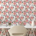 thumbnail image 2 of Ambesonne Floral Peel & Stick Wallpaper for Home, Minimalist Botanical Pattern, 13"x100", Dark Salmon and Olive Green, 2 of 5
