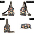 thumbnail image 7 of FORMRS Womens Crossbody Sling Bag Travel Daypack Shoulder Chest Backpack, Black Mushroom Pattern, 7 of 7