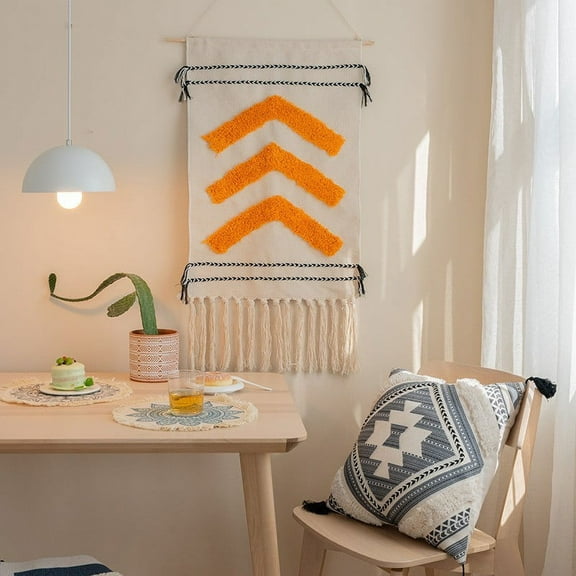 ERDOUY Fabric Wall Decor, Woven Wall Hanging Tapestry, Bohemian Home Decor Tapestries, Woven Fabric Wall Hanging 20*28inch（21）