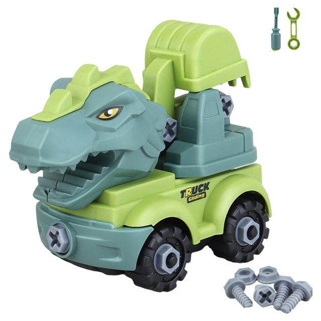 rompecabezas juguetes de coche Creative Take Apart Dinosaur Car Toys Vehículos De Construcción Excavadora De Juguete De Tuerca 3D Magideal rompecabezas juguetes de coche