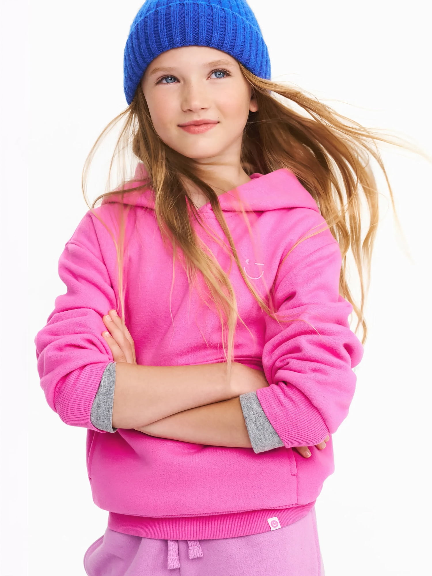 Color Mix by Garanimals Kids Fleece Hoodie, Sizes 6–16