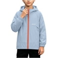 thumbnail image 2 of Mifsaly Kids Boys Girls Lightweight Windbreaker Full Zip Hooded Jacket Water Resistant Casual Outdoor Hiking Raincoat with Pockets, 2 of 9