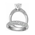 thumbnail image 2 of Elegant Diamond Bridal Ring Set 2 Carat Princess Cut Diamond on Gold, 2 of 2