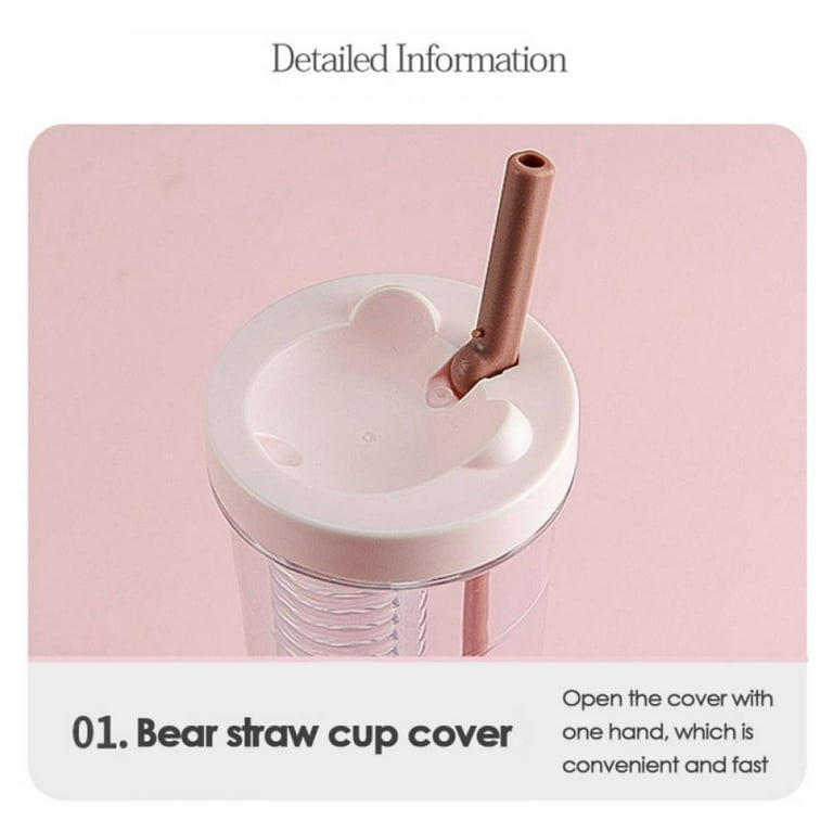 Glass Water Cup with Straw and Lid and Filter, Lids Water Bottle, Iced  Coffee Cup Reusable, Wide Mouth Fruit Cup 