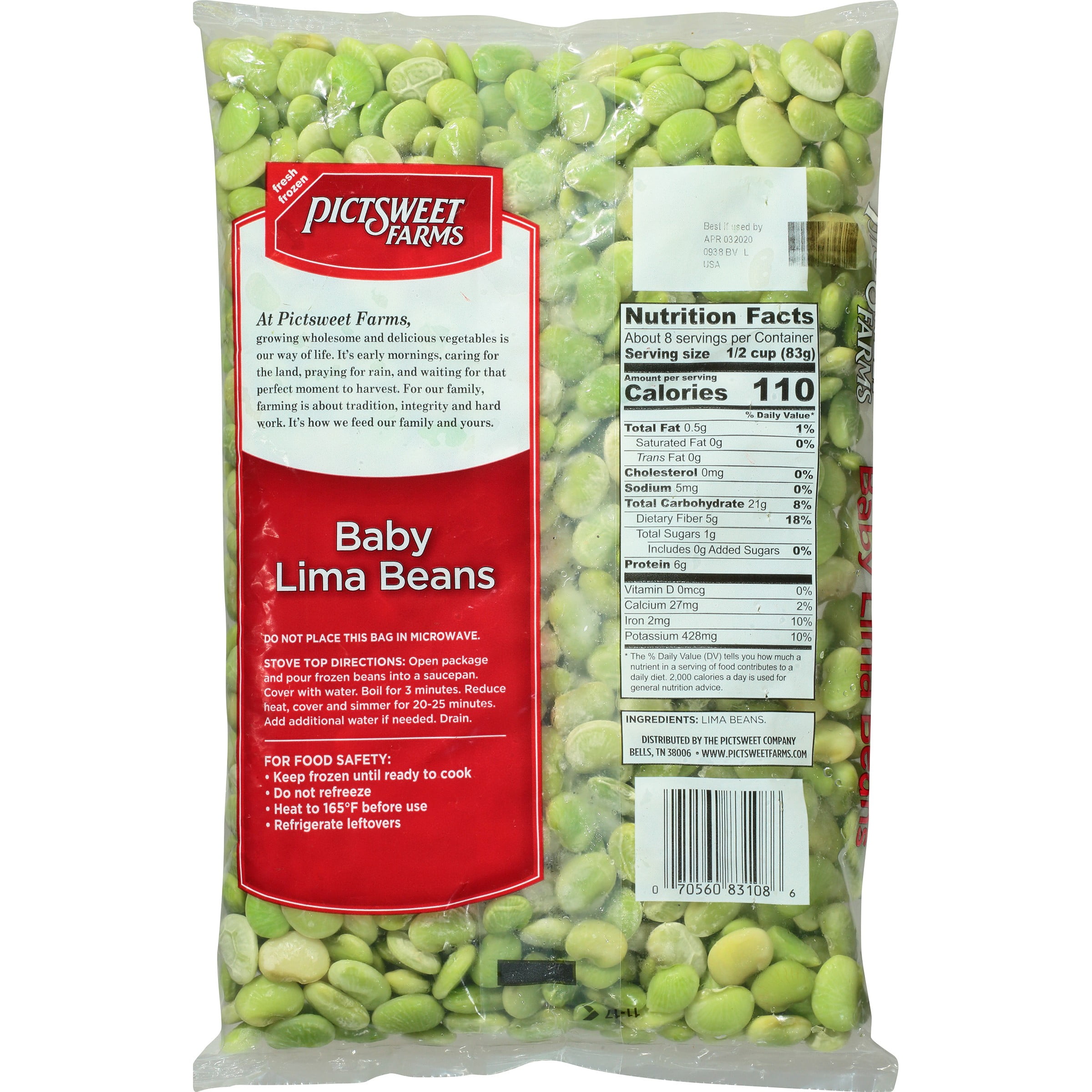 pictsweet frozen butter beans