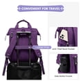 thumbnail image 5 of Mochila para portátil LOVEVOOK de 15.6 pulgadas para mujer con puerto USB, color morado, 5 of 5