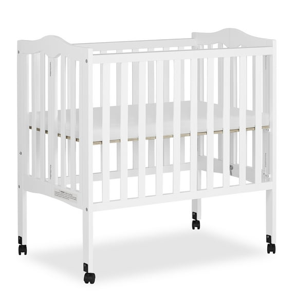 Dream On Me 2-in-1 Lightweight Folding Portable Crib, White