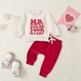 thumbnail image 2 of mgoYE Infant Baby Boy Girl Fall Outfits Kids Valentines Two Piece set 6 12 18 24 Months 2T 3T 4T Toddler Clothes, 2 of 7