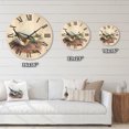 thumbnail image 4 of Designart 'Ancient Bird Illustration II' Farmhouse Wood Wall Clock, 4 of 5