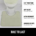 thumbnail image 2 of GORILLA GRIP Thick Memory Foam Toilet Rug for Bathroom, U Shaped Washable, Soft Absorbent Velvet Topside Floor Mats, Machine Wash, Cushioned Luxury Mat Rugs for Bath Room, 22.5 x 19.5, Sage, 2 of 8