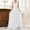 White#01, variant on Umbreon White Wedding Guest Dresses for Women Sleeve Less V Neck Maxi Dress Solid Color Lace Slit Ruched Formal Evening Gowns Beach Dress