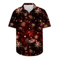 thumbnail image 5 of Elvqul Mens Christmas Shirts Button up Fashion Short Sleeve Shirts for Men Holiday, 5 of 5