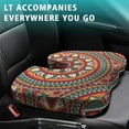 thumbnail image 4 of Premium Mandala Pattern Memory Foam Seat Cushion Ergonomic Chair Pad for Office Chair, Car, Airplane & Bleachers Sciatica, Tailbone Hip & Back Pain Relief - Chair Cushion for Long Office Workers., 4 of 5