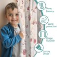thumbnail image 3 of Blackout Kids Curtains,Pioneer Flower Floral Print Pattern Childrens Insulated Curtains Set Of 2,Bedroom Essentials,Toddler Room Decor 42"x84", 3 of 5