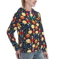thumbnail image 6 of Lsque Colorful Astronomy Pattern Casual Women's Hoodie,Hooded Sweatshirt with Kangaroo Pocket,Pullover Hoodie with Eye-catching Drawstrings-X-Large, 6 of 7