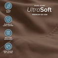 thumbnail image 5 of Bare Home Luxury Bed Sheet Set - Premium 1800 Collection - 7 Piece - Split King, Cocoa, 5 of 9