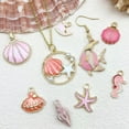 thumbnail image 4 of U8MO 10pcs Pink Ocean Shell Conch Starfish Charms Pendants for Jewelry Making DIY-10pcs Starfish shell 25x27mm, 4 of 6
