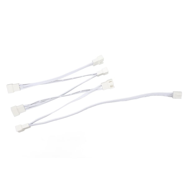 PC Fan Adapter Cable, 1 To 6 PWM Fan Splitter Cable 4 Pin For Temp ...