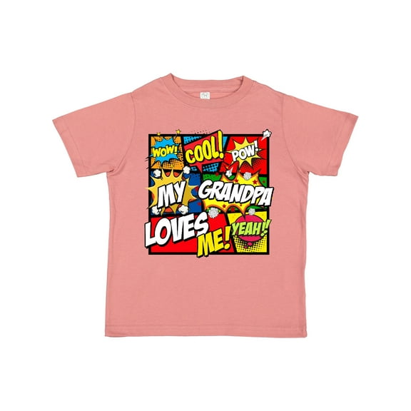 Inktastic My Grandpa Loves Me Superhero Boys or Girls Toddler T-Shirt